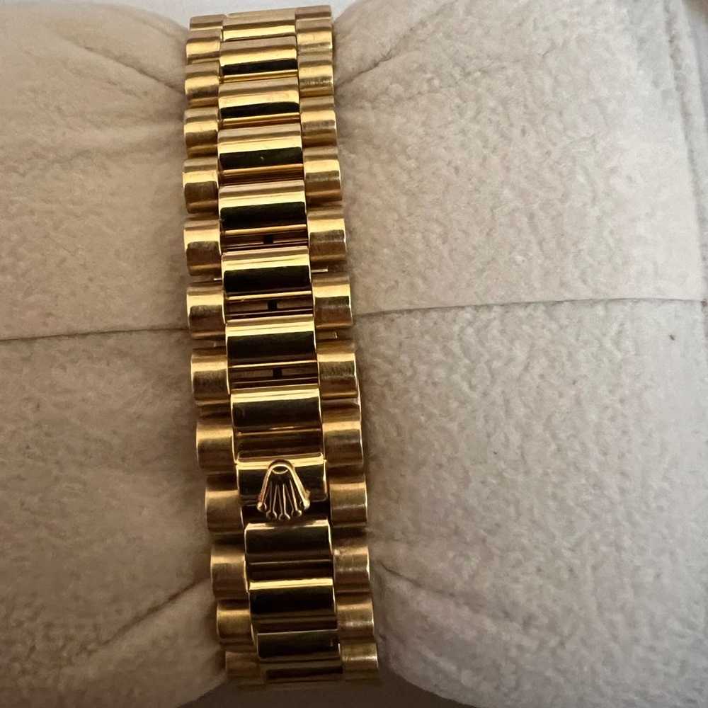 18K Yellow gold champagne jubilee with diamond, President bracelet #8389,